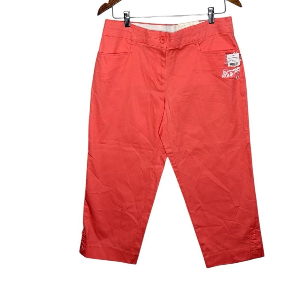 NWT Studio Works Women's Capri Pants Size 8 Coral